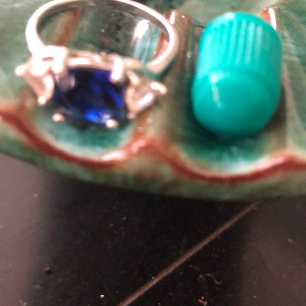 Blue  stone ring - Picture 6 of 8